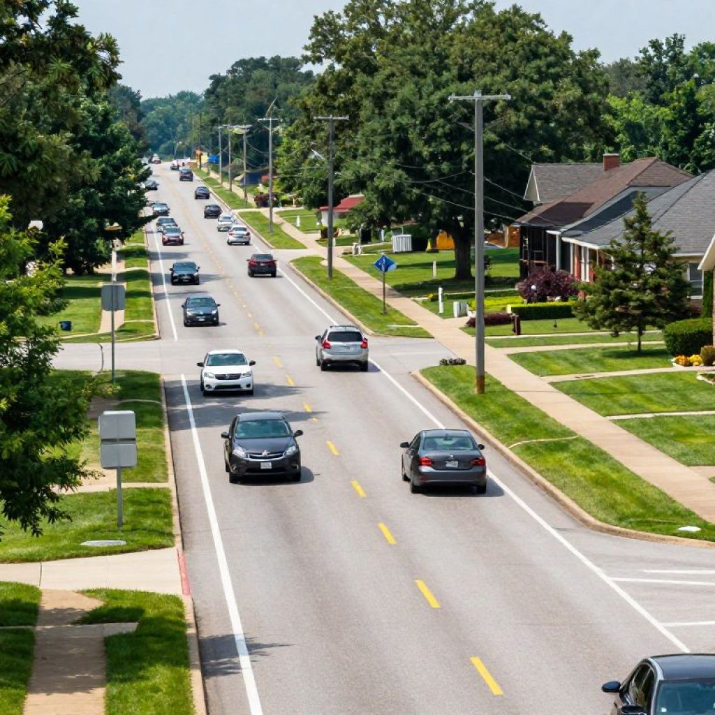 Vehicles traveling smoothly on Irmo roads, showing the community's efforts to enhance traffic flow.