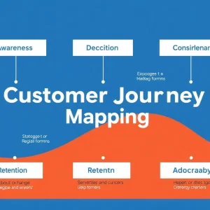 An illustration showing various stages of Customer Journey Mapping.