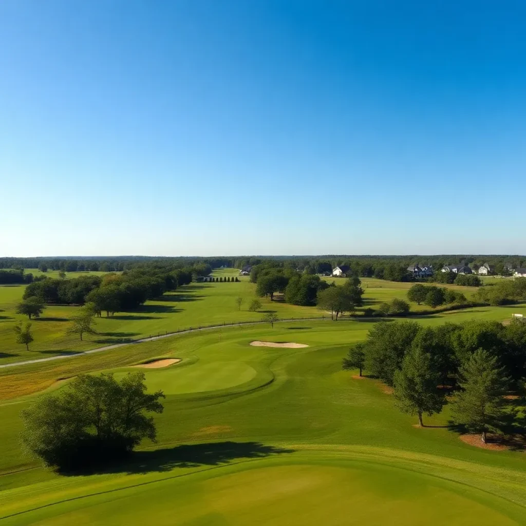 Scenic view of a golf course community in Irmo, SC