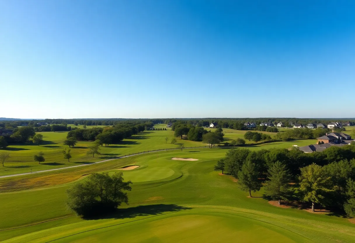 Scenic view of a golf course community in Irmo, SC
