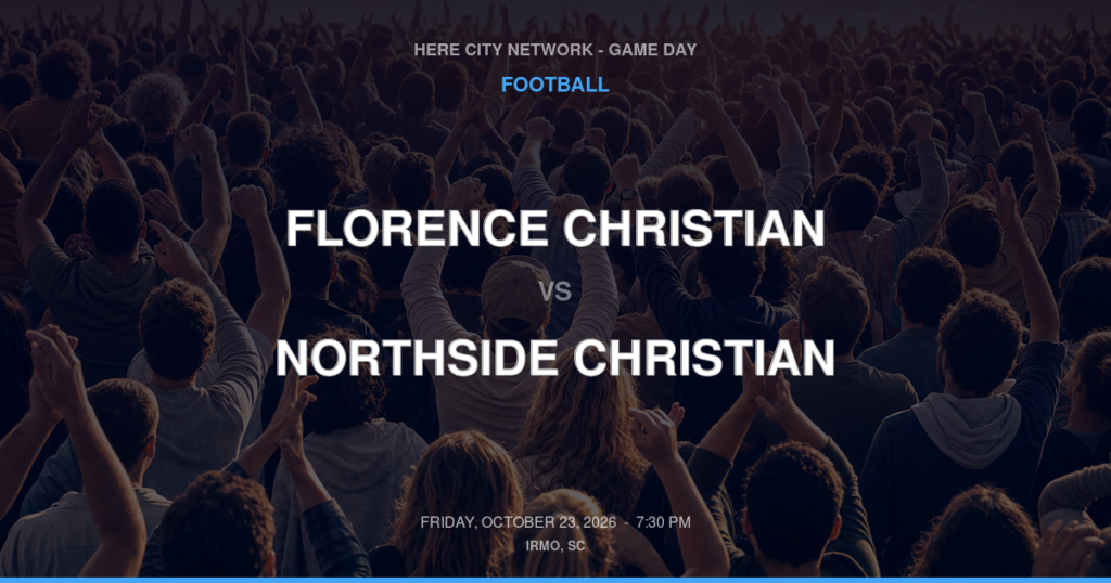 Florence Christian vs. Northside Christian — Football Game Day — Lexington, SC — Oct 23, 2026