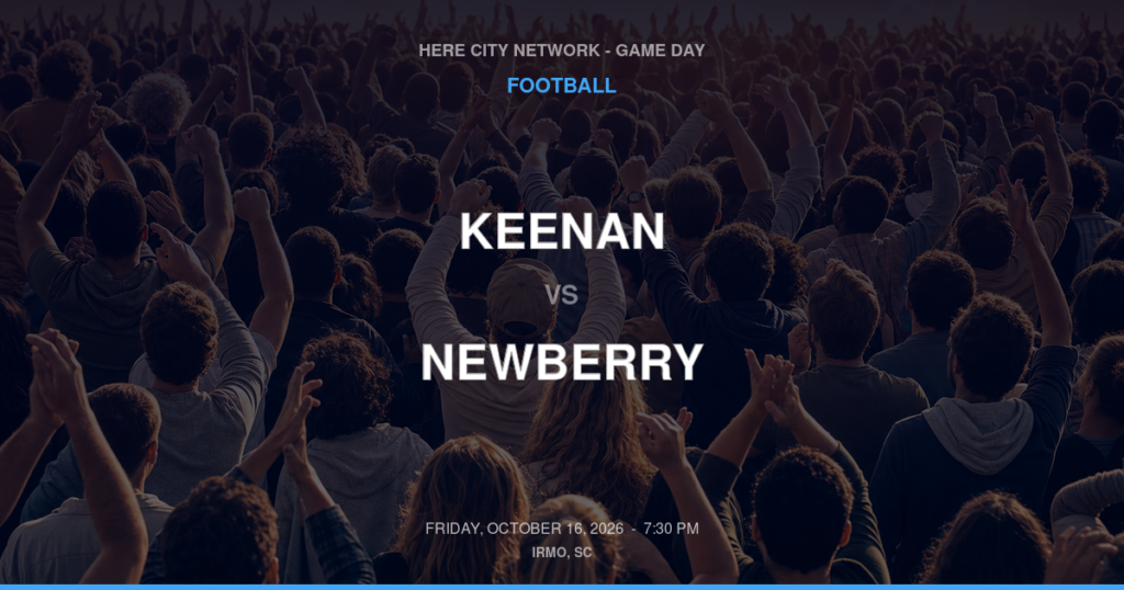 Keenan vs. Newberry — Football Game Day — Newberry, SC — Oct 16, 2026