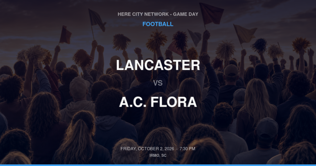 Lancaster vs. A.C. Flora — Football Game Day — Columbia, SC — Oct 2, 2026