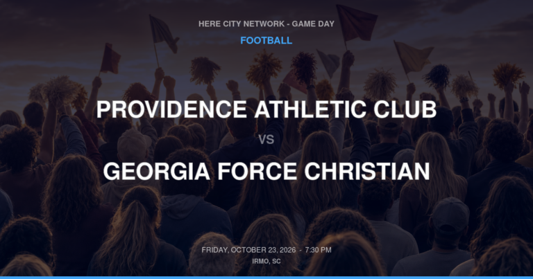 Providence Athletic Club vs. Georgia Force Christian — Football Game Day — Sugar Hill, GA — Oct 23, 2026