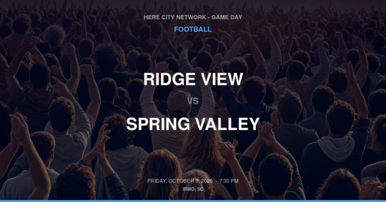 Ridge View vs. Spring Valley — Football Game Day — Columbia, SC — Oct 9, 2026