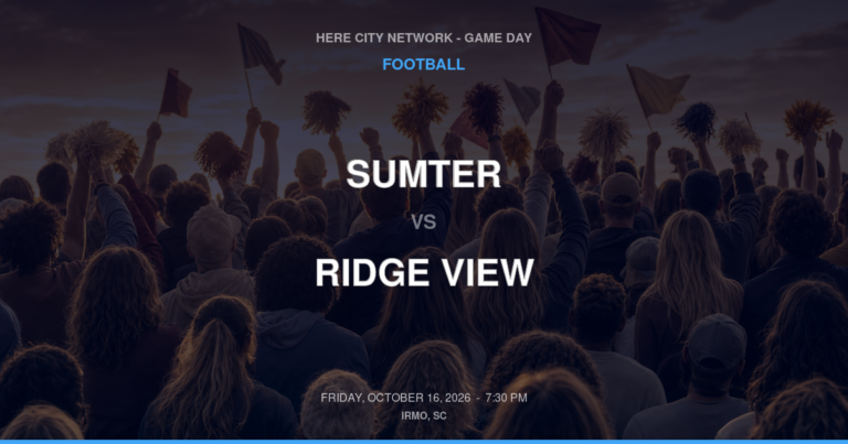 Sumter vs. Ridge View — Football Game Day — Columbia, SC — Oct 16, 2026