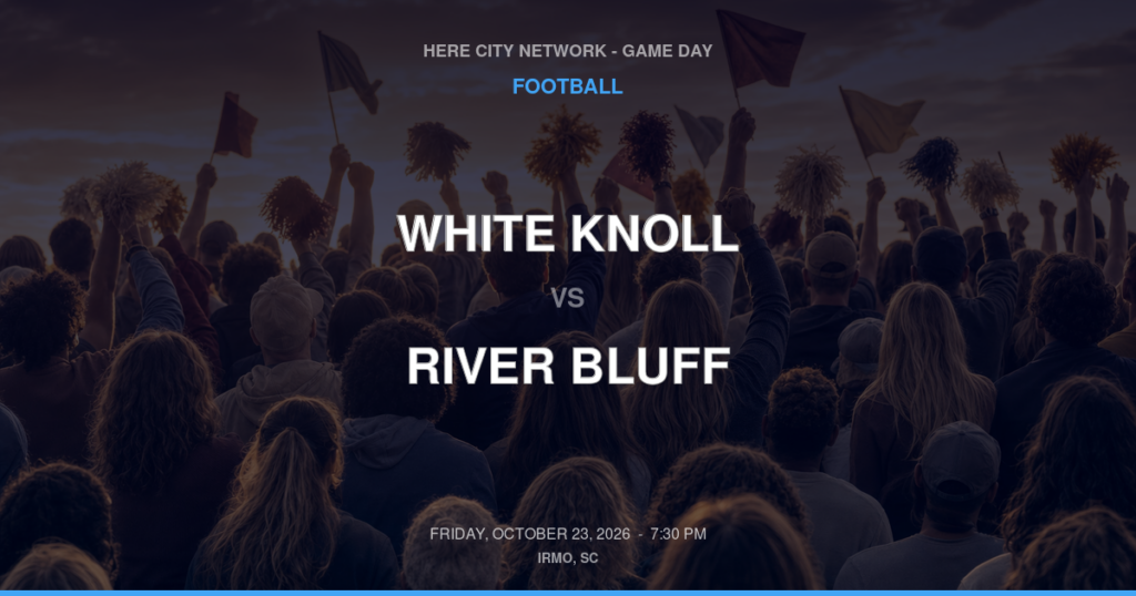 White Knoll vs. River Bluff — Football Game Day — Lexington, SC — Oct 23, 2026